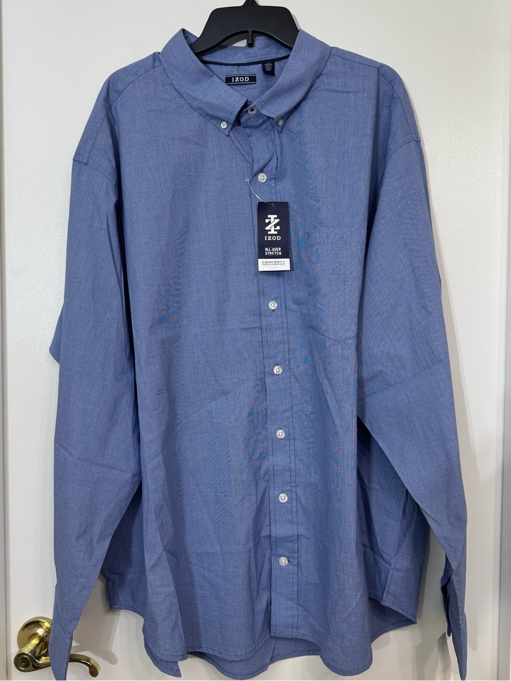 Izod Blue Button-Down Casual Shirt